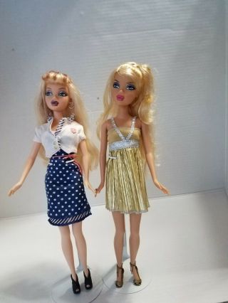 My Scene Barbie And My Scene Delancey Wearing Fashion Fever Outfits