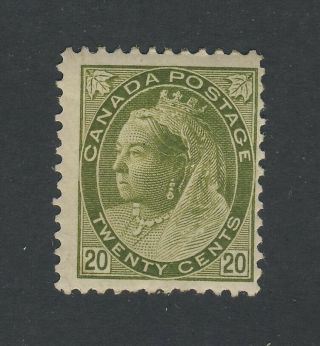 Canada Victoria Numeral Stamp 88 - 20c Mhr Fine Guide Value = $300.  00