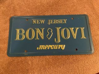 Bon Jovi Rock Group Band Jersey Booster Mercury License Plate Tag Embossed