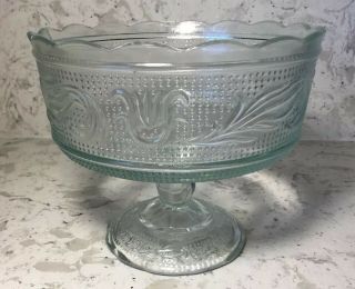 Vintage E O Brody M6000 Clear Pedestal Compote Candy Dish Fruit Bowl