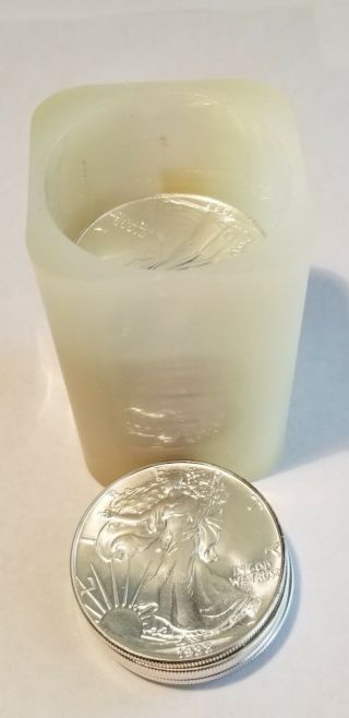 Roll Of 20 - 1988 1 Oz Silver American Eagle $1 Coin (tube Of 20)