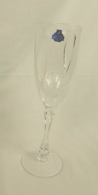 Gus Khrustalny Etched Russian Lead Crystal Long Stem Champagne Glass 26cr