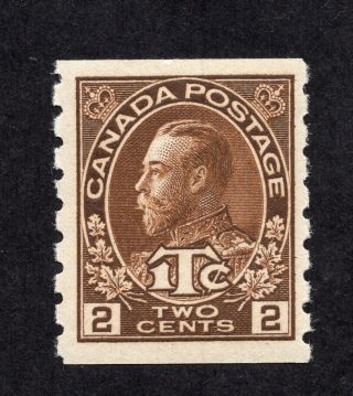 Canada Mr7 2 Cent,  1 Cent Brown George V Admiral War Tax Coil Mnh