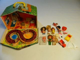 Vintage Liddle Kiddles Klub Case With Dolls And Accessories,  Neat
