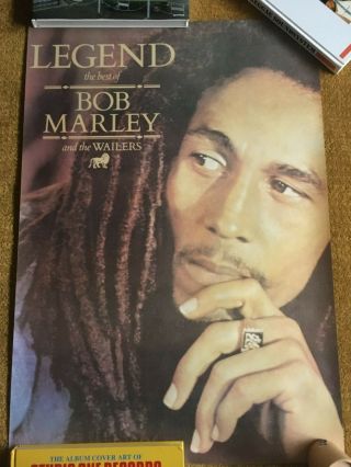 Bob Marley & The Wailers Legend 24.  5 " X 35.  25 " Vintage Poster Tuff Gong