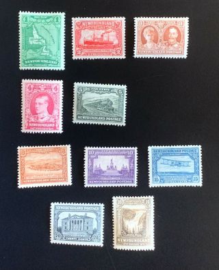 Canada Newfoundland Stamps.  Sc 172 - 182.  (no 177).  1931 Mh.  Combined