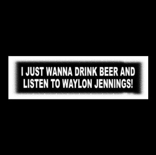 Funny " Beer And Waylon Jennings " Country Music Sticker The Ramblin 