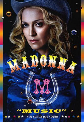 Madonna - Music (2000) Album Promo Poster,  Ss,  Nm,  Rolled
