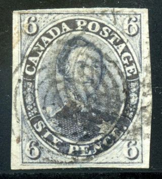 Canada 1851 6d.  Prince Albert Laid Paper (2)