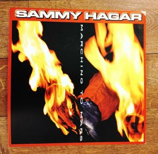 Sammy Hagar Marching To Mars 1997 Album 12x12 Promo Cardboard Poster Nos