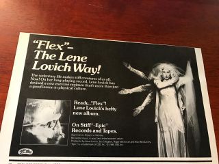 1980 Vintage 8.  25 " X5.  5 " Album Promo Print Ad For Flex The Lene Lovich Way Stiff