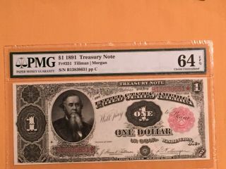 1891 $1 Treasury Note Fr 351
