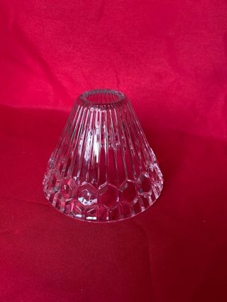 Lead Crystal Lamp Shade For Votive Candle Holder 4 - 1/2 " Tall 6 - 1/4 " Across