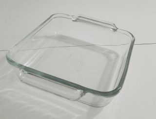 Anchor Ovenware Square Baking Dish 8 X 8 X 2.  25 In 2 Quart Clear Glass Usa Made