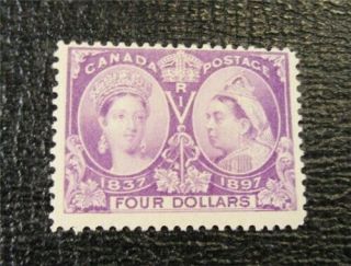 Nystamps Canada Stamp 64 Og H $1400 J29x1958