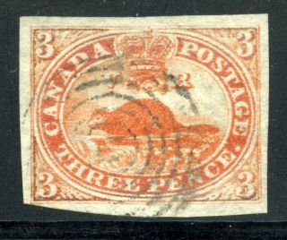 Canada 1852 3d.  Beaver Wove Paper (4)
