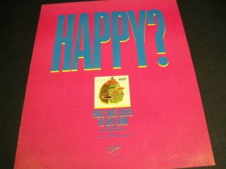Public Image Limited Pil Are You Happy? 1987 Promo Poster Ad Cond.