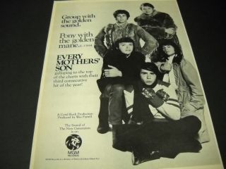 Every Mothers Son The Group With The Golden Touch Vintage Promo Poster Ad