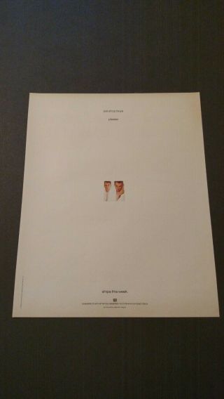 Pet Shop Boys " Please " 1986 Rare Print Promo Poster Ad