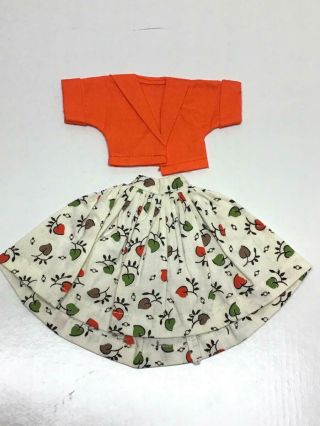 Vintage Vogue Jill Outfit 3218 Orange Top W/multicolored Leaf Print Skirt,  Tagged