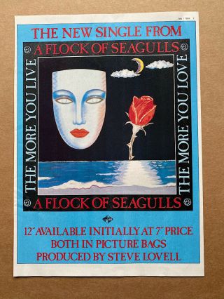 A Flock Of Seagulls The More You Love Memorabilia Music Press Advert Fr