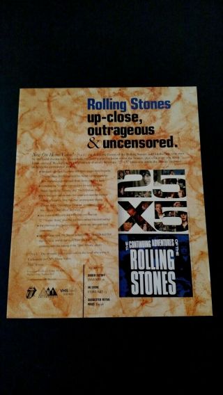 The Rolling Stones " 25 X 5.  " (1990) Rare Print Promo Poster Ad