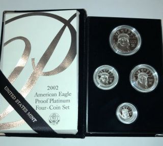 2002 - W American Eagle Platinum Proof 4 Coin Set w/ 2