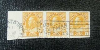 Nystamps Canada Stamp 136 $110 Strip Of 3 F5x1976