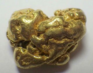 Gold Nugget Natural Alaska Placer 9.  126 Grams Ak Hunter Creek Hi Purity