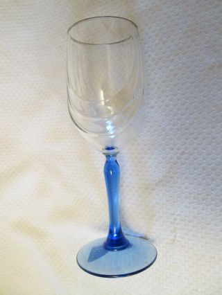 Vintage Lenox Cobalt Blue Stem Wine Water Swag Draped Goblet 8 " Tall