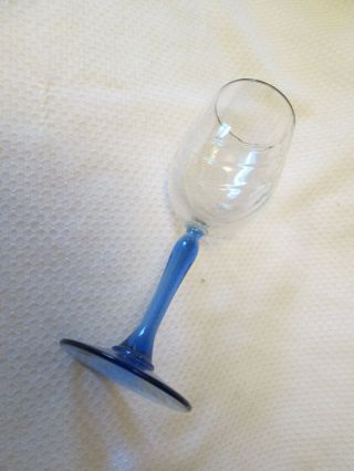 Vintage LENOX Cobalt Blue Stem Wine Water Swag Draped Goblet 8 