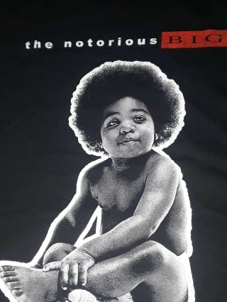Notorious B.  I.  G.  Biggie Smalls T - shirt Men ' s Medium Hip Hop rock and roll HOF 3