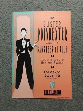 Buster Poindexter Fillmore Concert Poster York Dolls 1988 F36