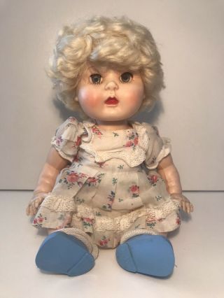 The Most Vintage Hard Plastic Rosebud Doll,  10 Inches Long