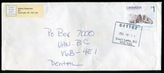Canada Bc - Cecil Lake 2005 - $1 Single Correct Use Cover - 100 - 200 Gram Letter