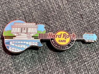 Hard Rock Cafe Washington Dc - 2013 Monument Guitar Pin Lincoln Memorial - Le300