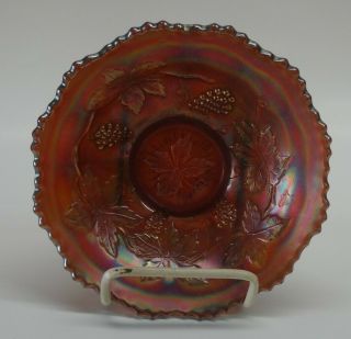 Fenton Vintage Pattern Carnival Glass Amethyst Bowl 5 3/4 "