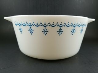 Pyrex Snowflake Garland Pattern 1 - 1/2 Quart Cinderella Casserole Dish No Lid