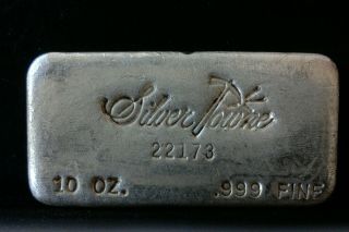 Silvertowne 10 Oz Poured.  999 Silver Bar - 22173 Vintage