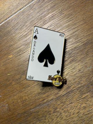 Hard Rock Cafe Orlando Ace Of Spade Playing Card Series Pin