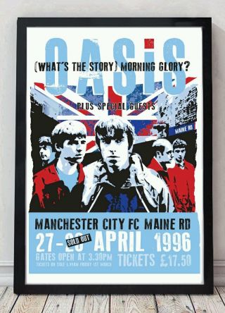 Oasis Poster.  Specially Designed Celebrating Famous Bands