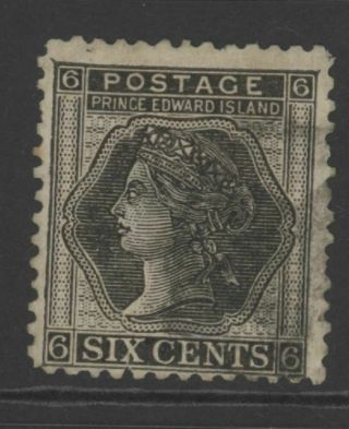 Canada Prince Edward Island 6 Cent Black Stamp (sg41) Dated 1872