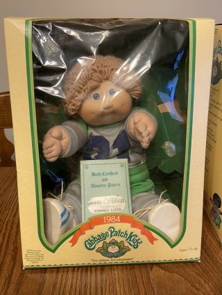 1984 Cabbage Patch Kid - Boy Doll - Jersey 31 - Kendall Lloyd - Wear On Box
