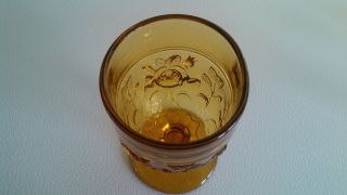 1 Vintage Heavy Amber Glass 5 