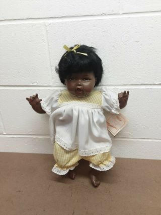 Vintage 18 " Ideal Thumbelina Classic Doll 1982,  Black African American With Tag