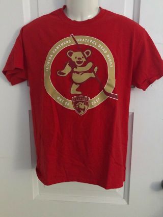 The Grateful Dead Day Nhl Florida Panthers Night Shirt 10/20/17 Size Medium