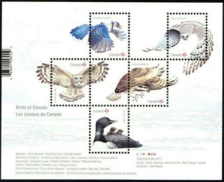 2017 Canada Post - Birds Souvenir Sheet 5 Stamps Mnh