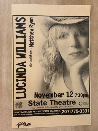 Lucinda Williams Concert Poster