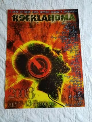 Rocklahoma 2008 Official Festival Poster Triumph Tesla Night Ranger Ratt Dokken