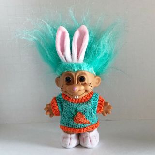 Russ Easter Carrot Sweater Wacky Rabbit Troll Doll With Shoes And Ears